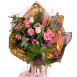 Buchet lalele si trandafiri – Premium