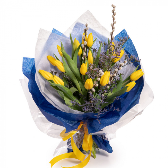 Buchet cu lalele galbene – imaginea 1