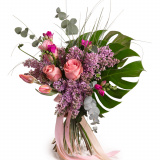 Buchet cu liliac, lalele si trandafiri – Standard