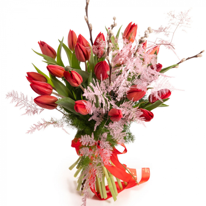 Buchet lalele rosii