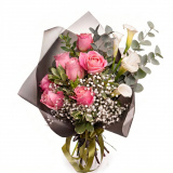 Buchet trandafiri roz Pink Delight – Floridelux