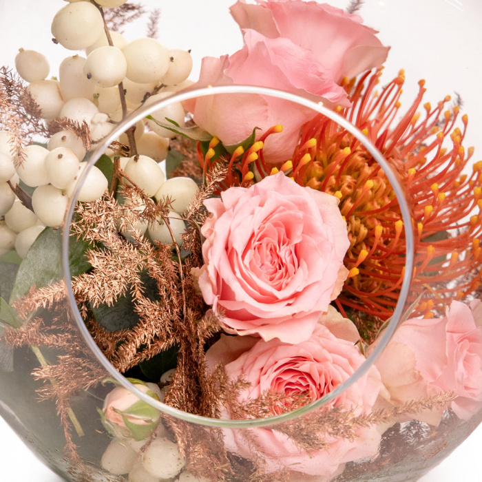 Aranjament floral de Halloween „Pink Potion” – imaginea 2