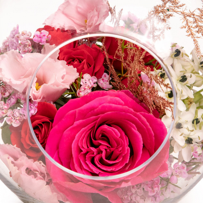 Aranjament floral „Bold Pink Apple” – imaginea 2