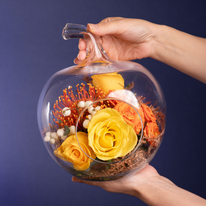 Aranjament floral „Golden Energy” – imaginea 3
