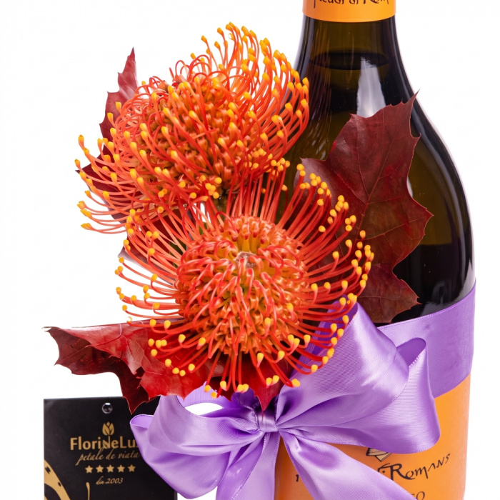 Prosecco Feudi di Romans cu decor floral de toamna – imaginea 2