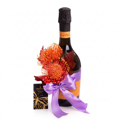 Prosecco Feudi di Romans cu decor floral de toamna