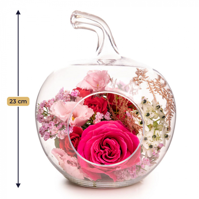 Aranjament floral „Bold Pink Apple” – imaginea 1